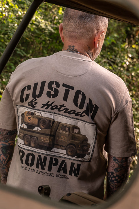 T-shirt Oversize Hybride Ironpaw “Custom Trucker” – 300g Bio & Recyclé – Print & Stitch Capu Mattu