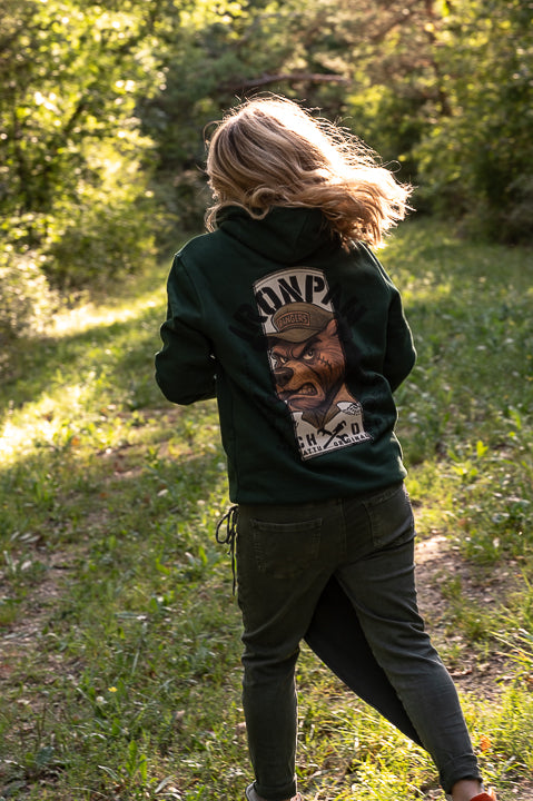 Sweat à capuche Ironpaw Vert Forêt Capu Mattu