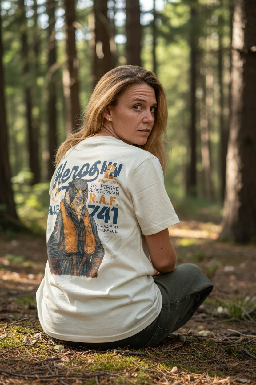 T-shirt HÉROS – Pierre Clostermann R.A.F | Collection Iconic War