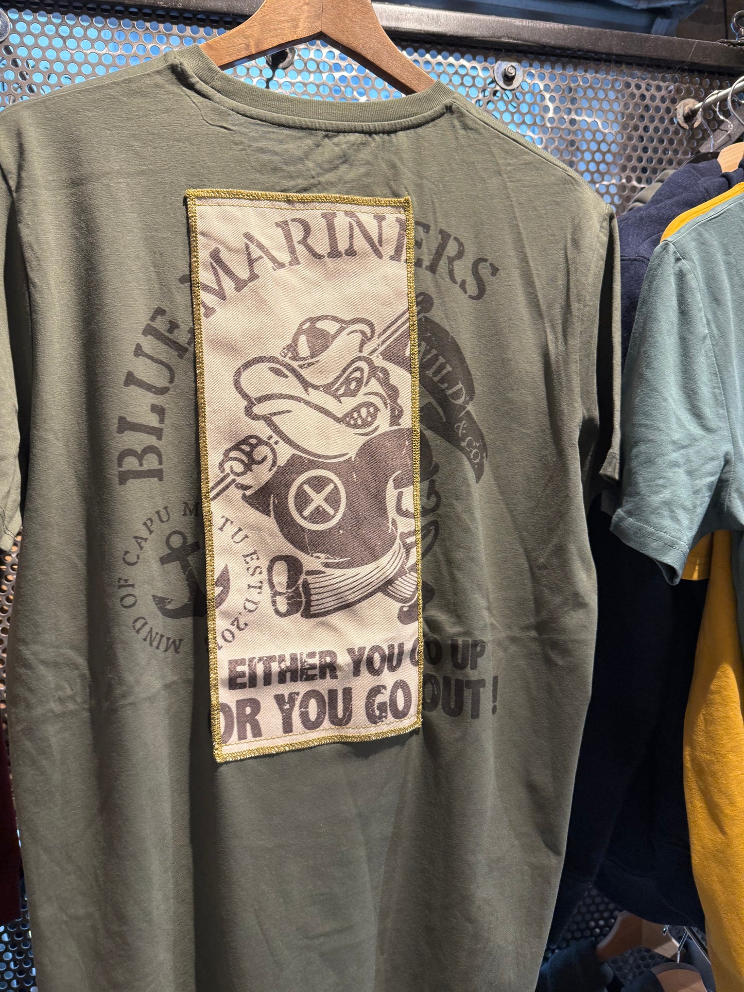 T-shirt Blue Mariners Croco Kaki Patch