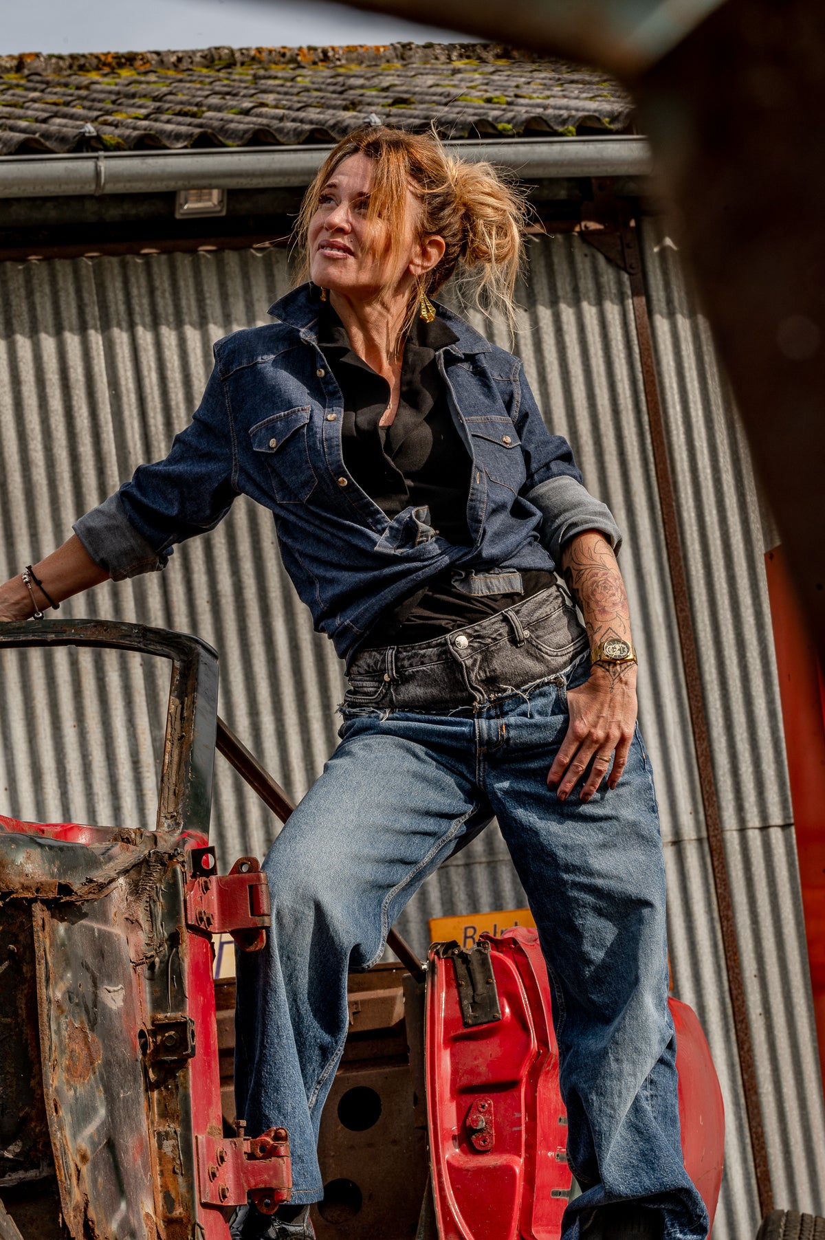 Chemise blue denim Captain Black Bird