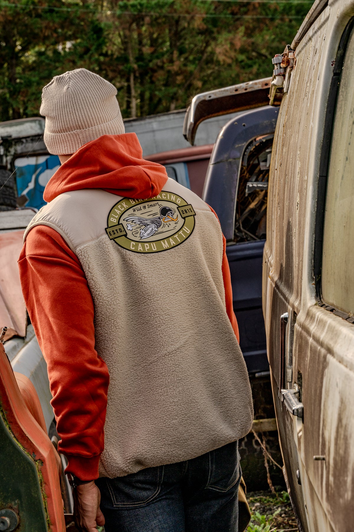 Gilet Sherpa sans manches Racing Désert