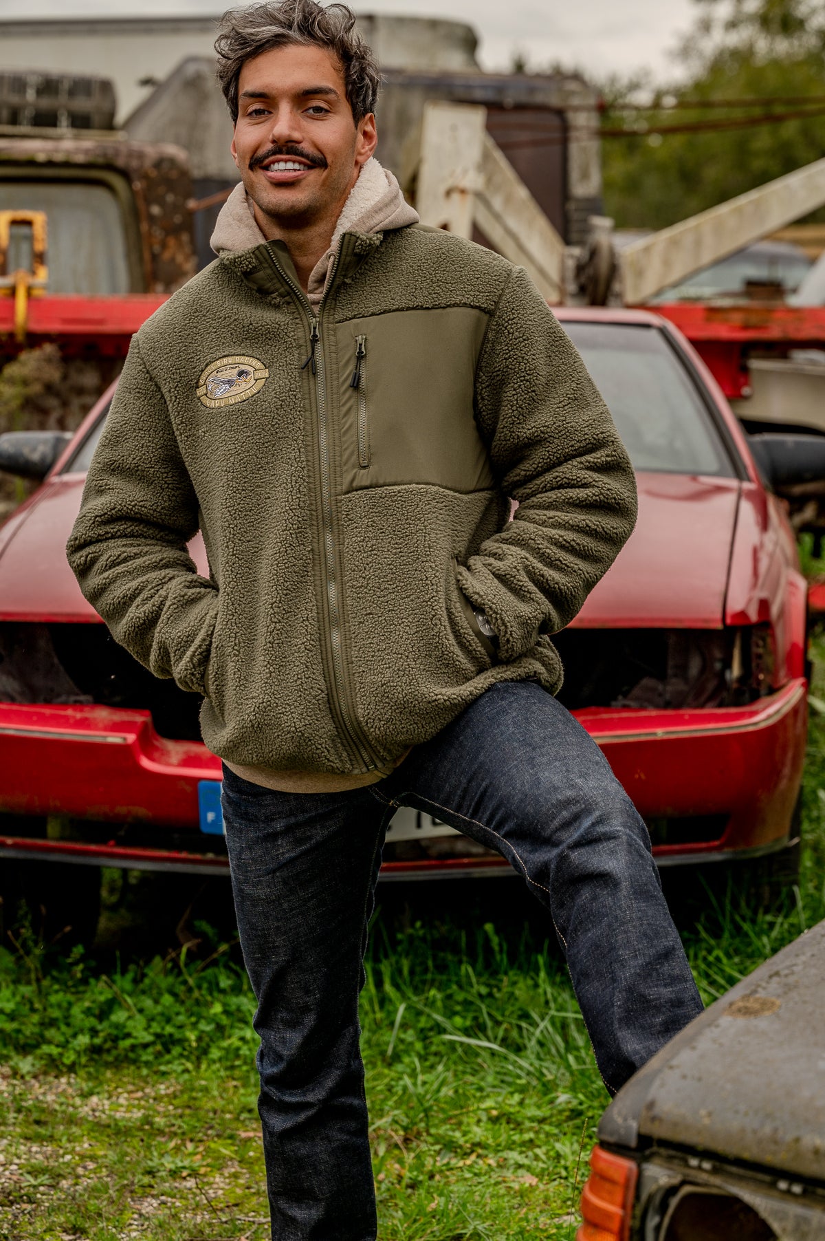 Veste Sherpa Racing Kaki