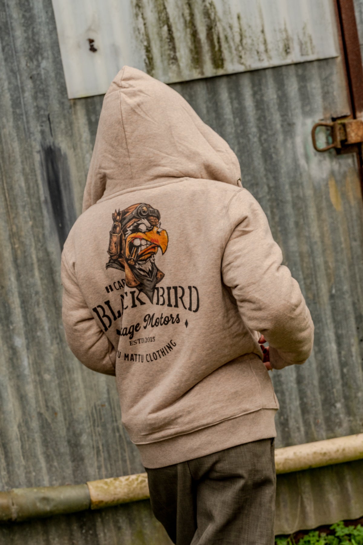 Sweat shirt Zip Sherpa Captain Black Bird Heather Sand