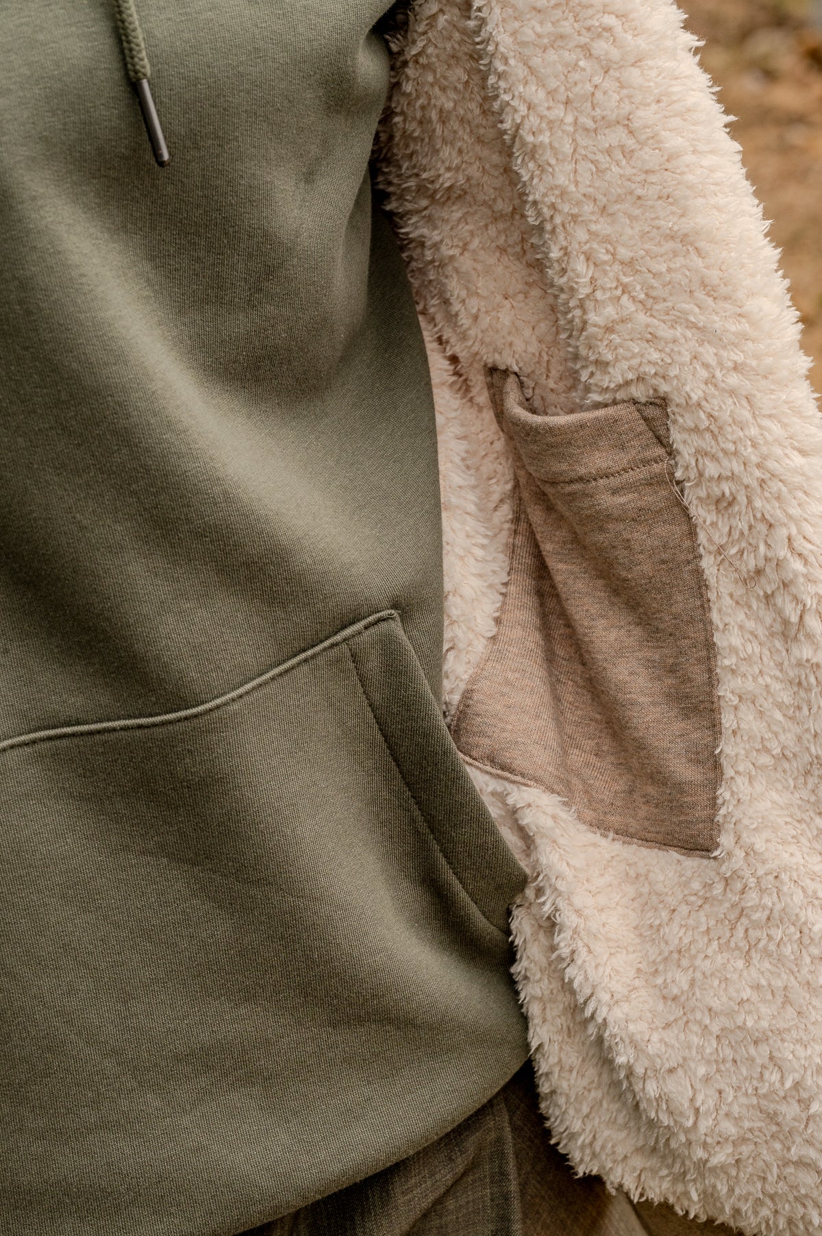 Sweat shirt Zip Sherpa Captain Black Bird Heather Sand