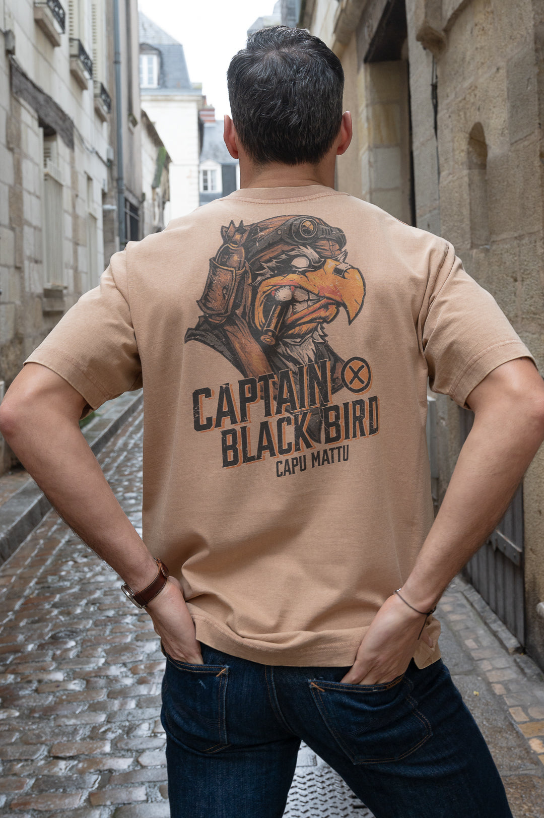 T-Shirt CAPTAIN Black Bird vintage remastérisé
