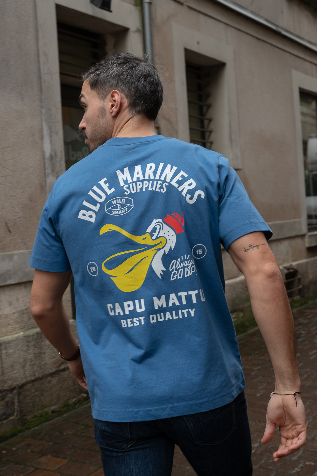 T-Shirt Blue Mariners Supplies bleu roi