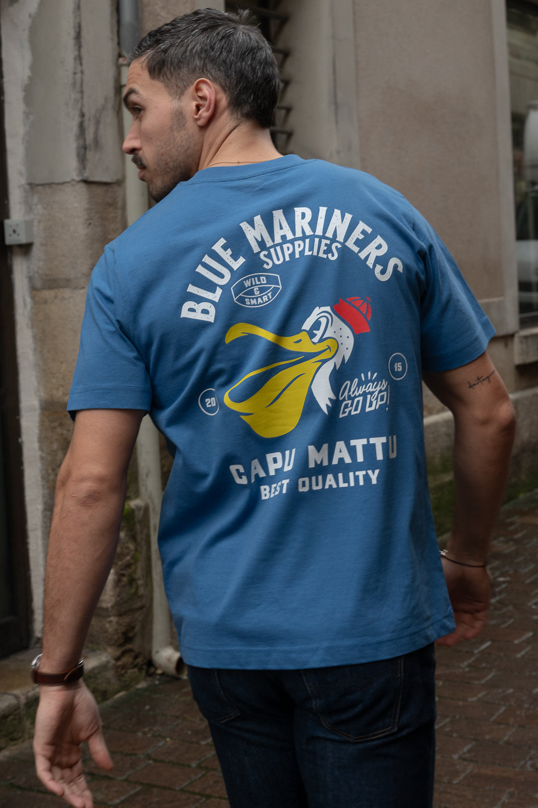 T-Shirt Blue Mariners Supplies bleu roi