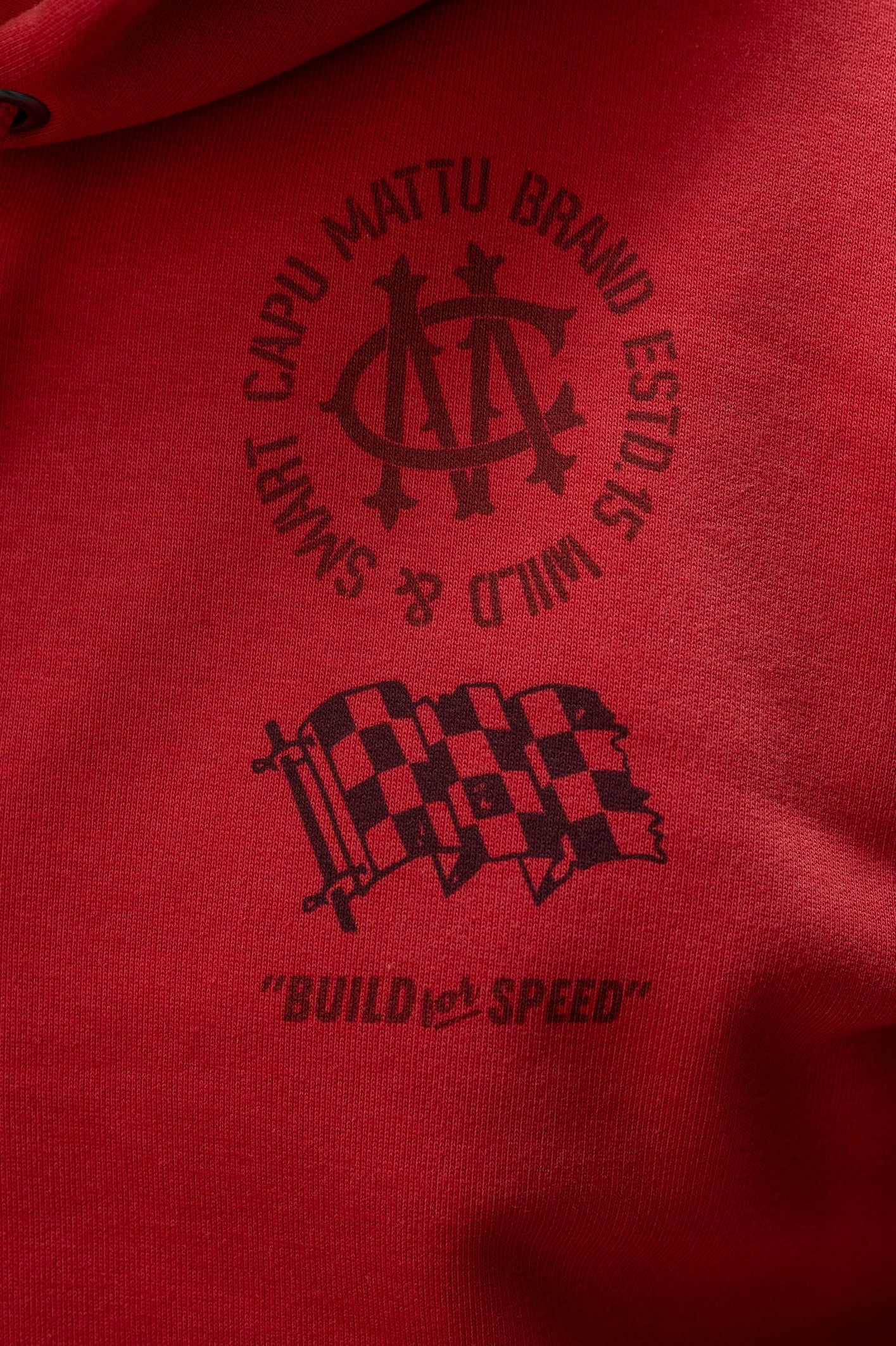Sweat à capuche Legacy Race – Build for Speed (paprika)