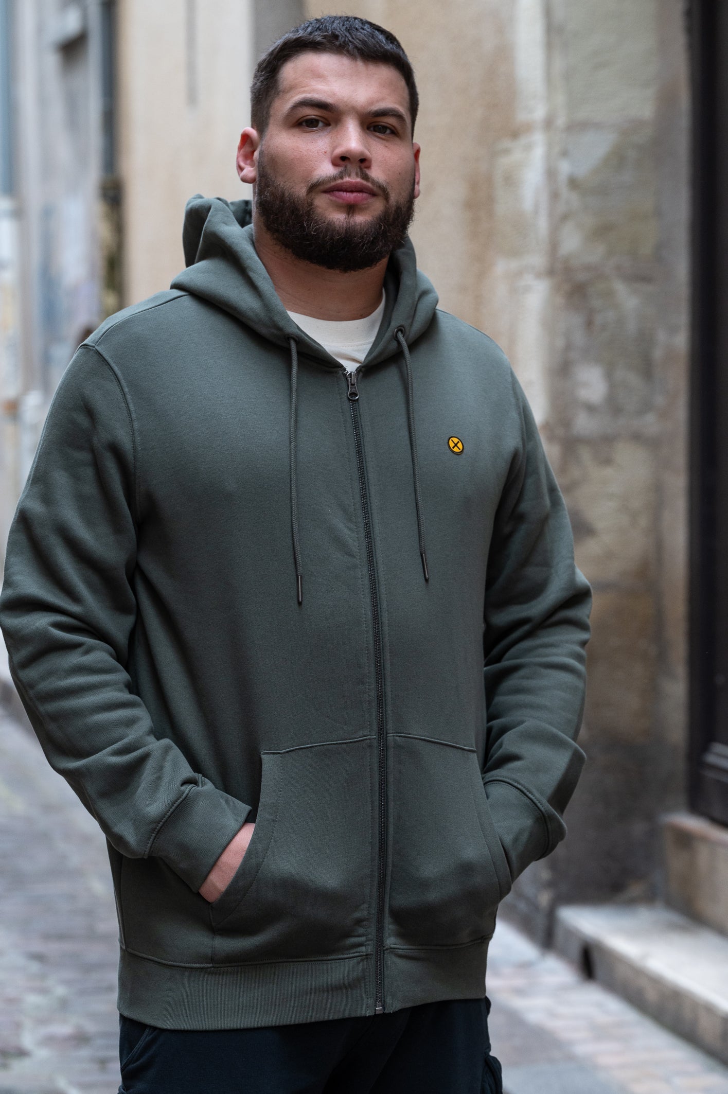 Sweat Zip Ghost Kaki