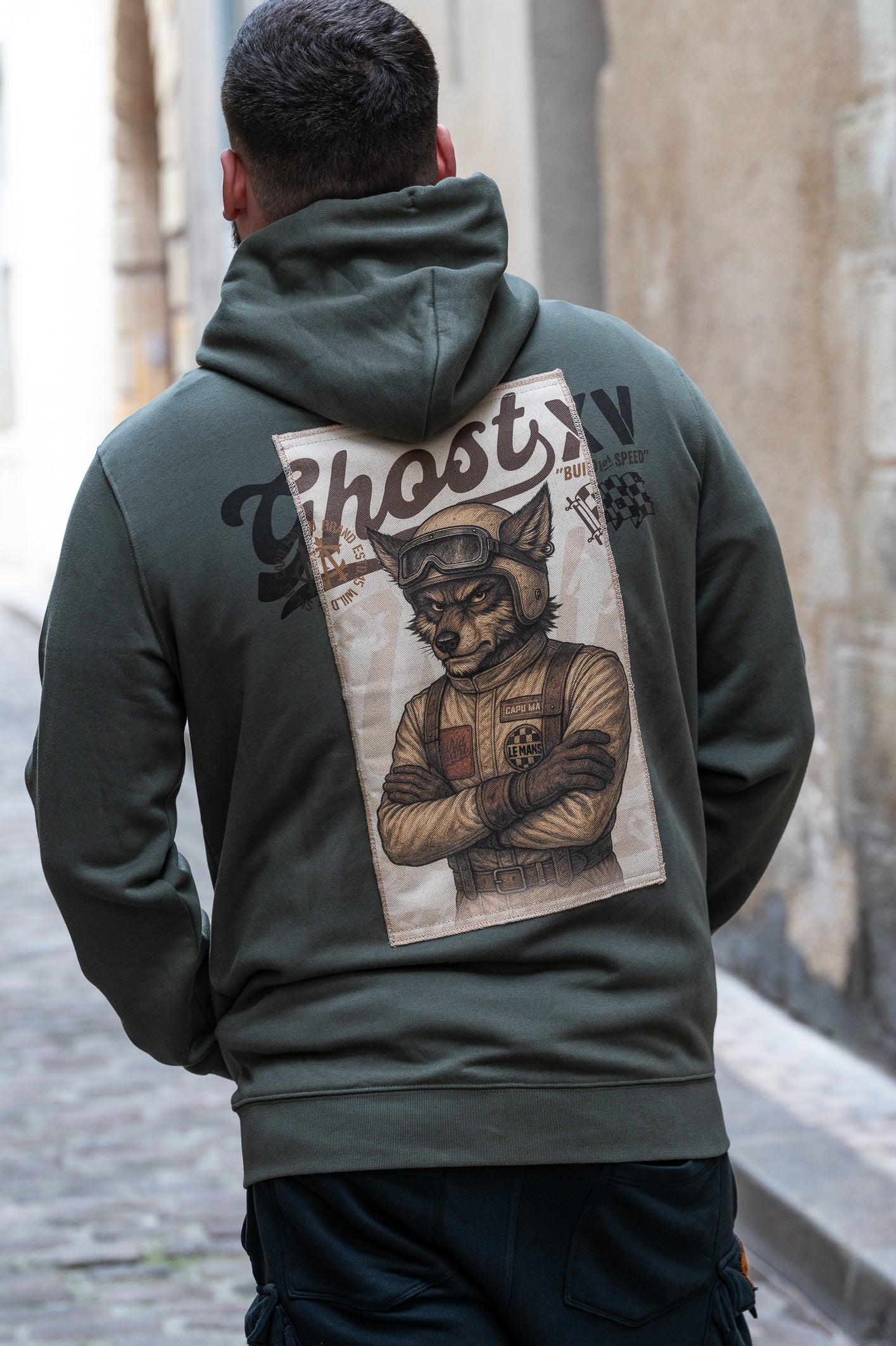 Sweat Zip Ghost Kaki