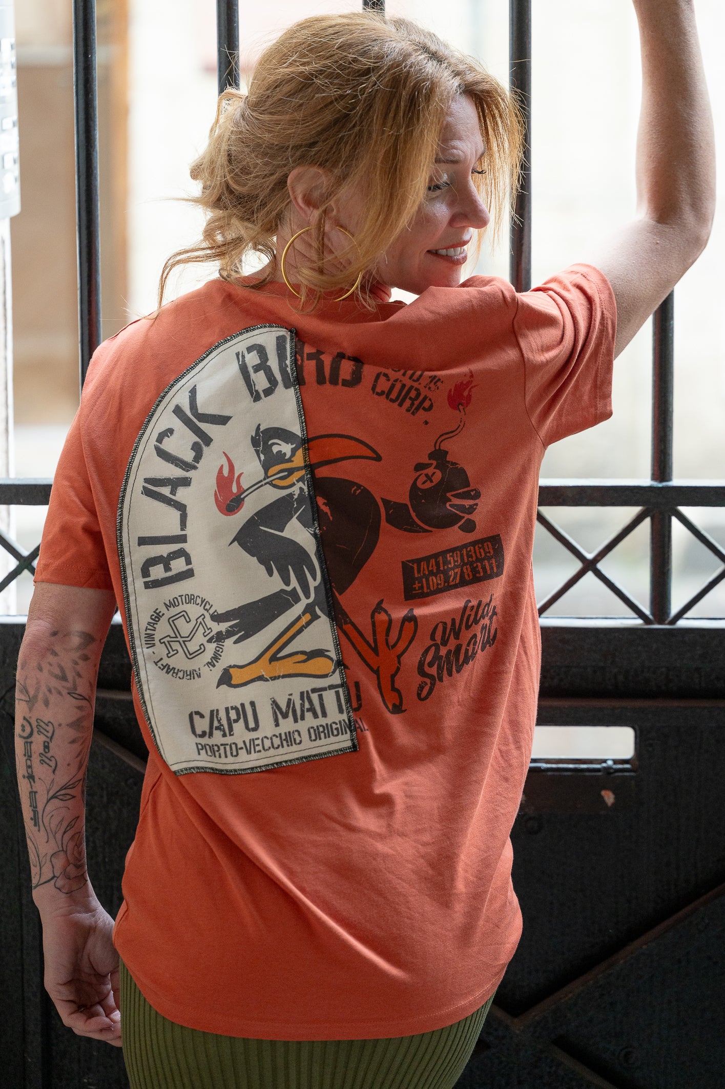 Tee-shirt Black Bird Brique