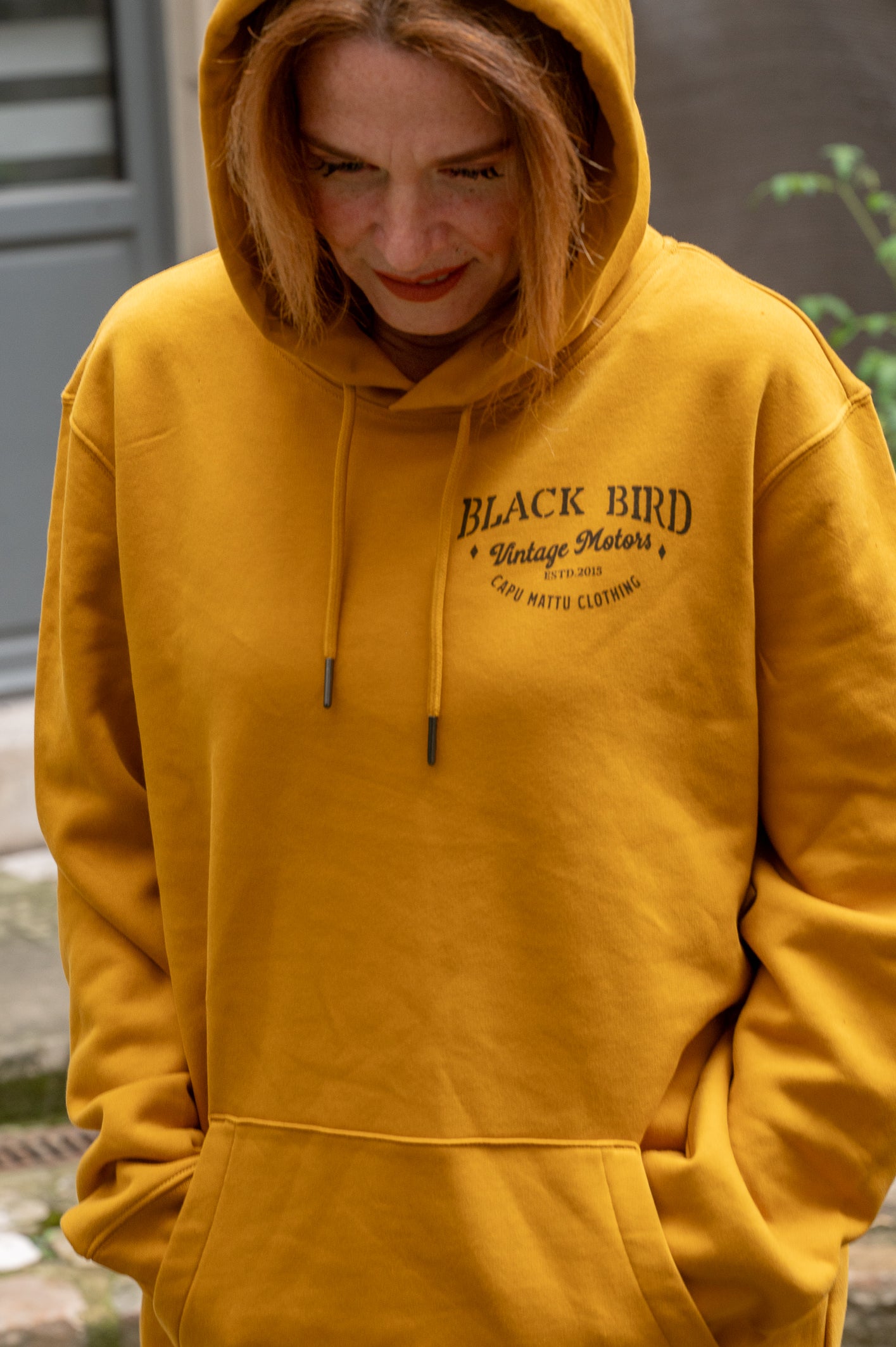 Sweat-shirt Captain Black Bird Patchwork matelassé Jaune