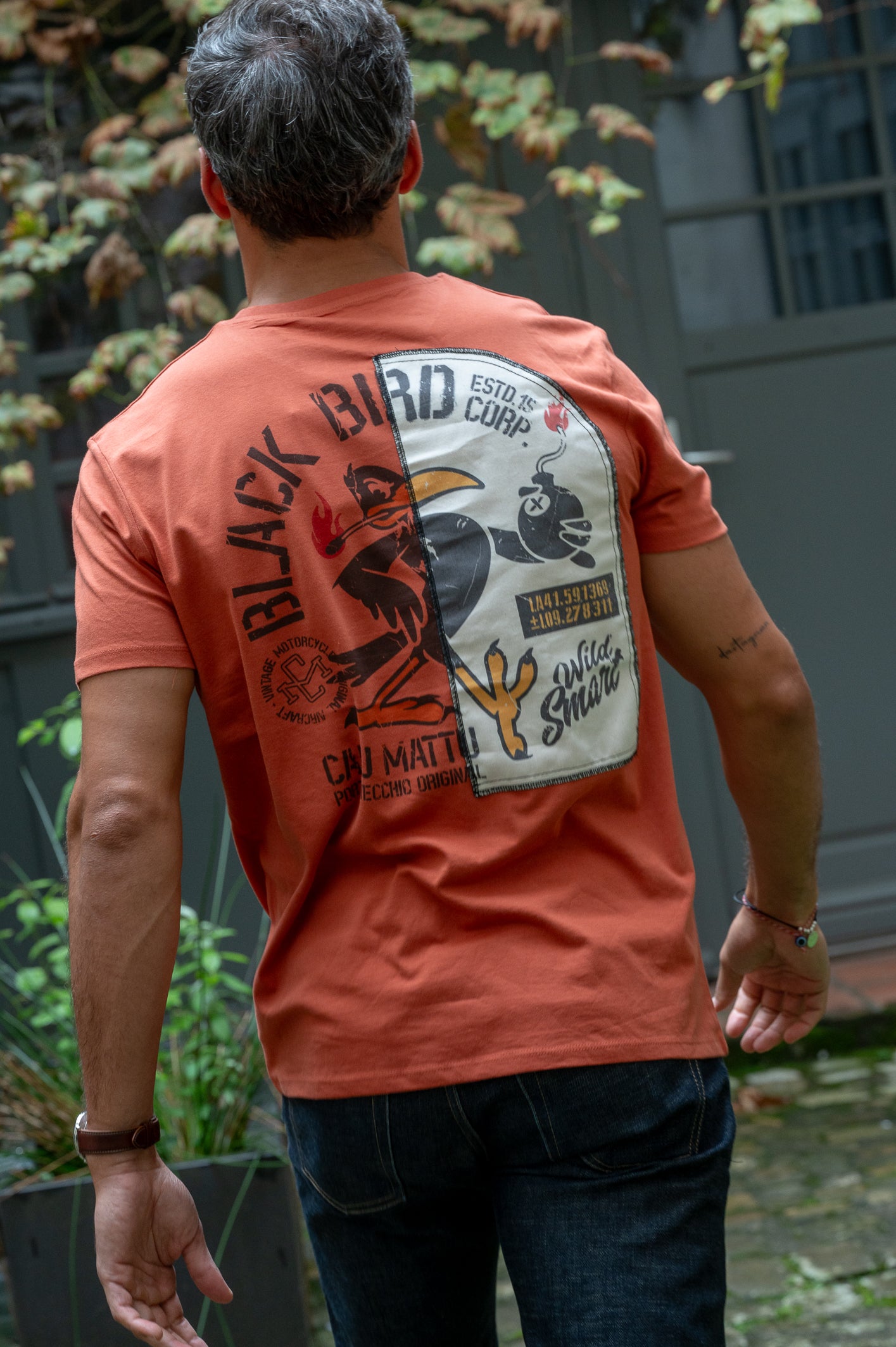 Tee-shirt Black Bird Brique