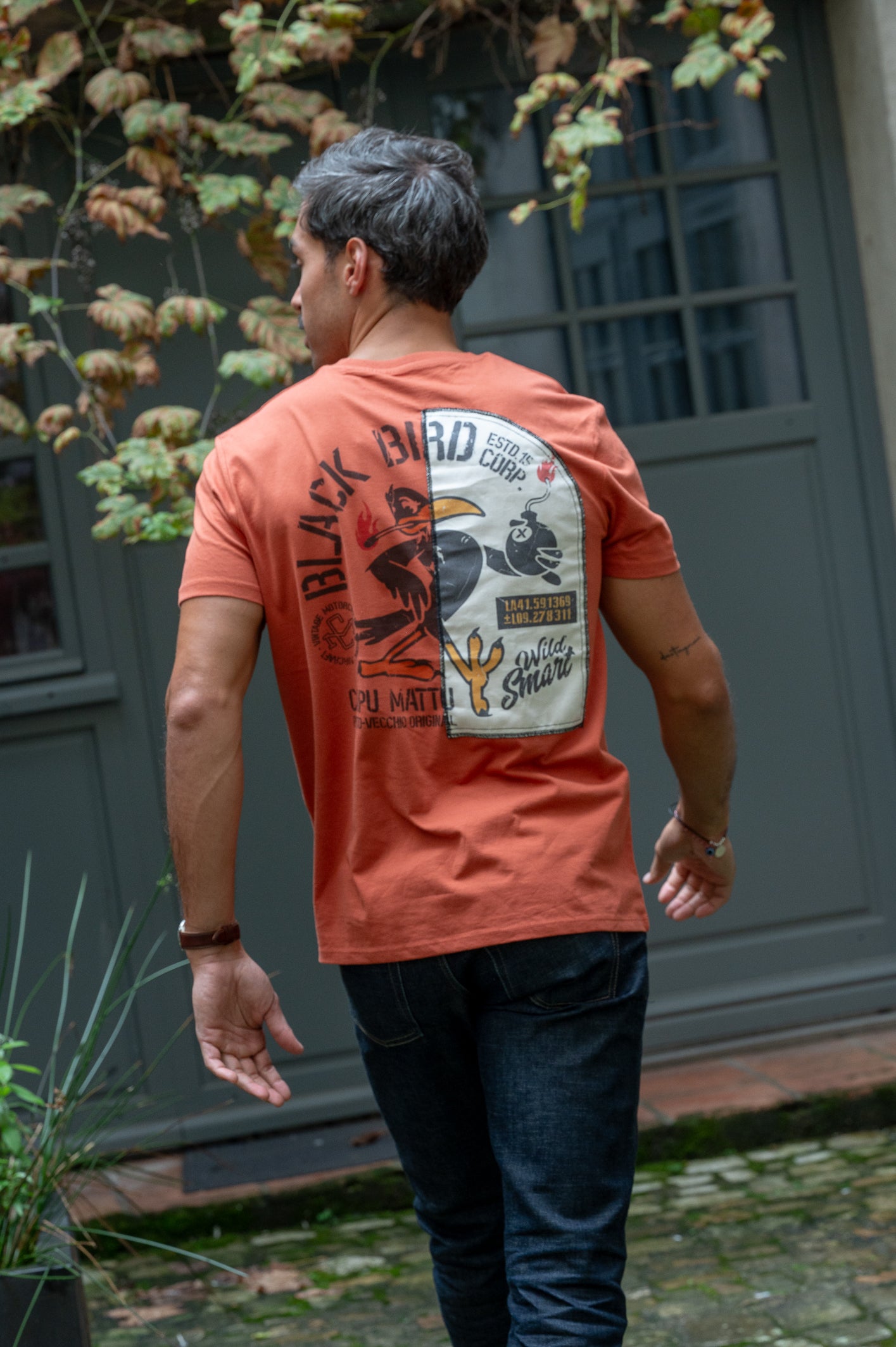 Tee-shirt Black Bird Brique