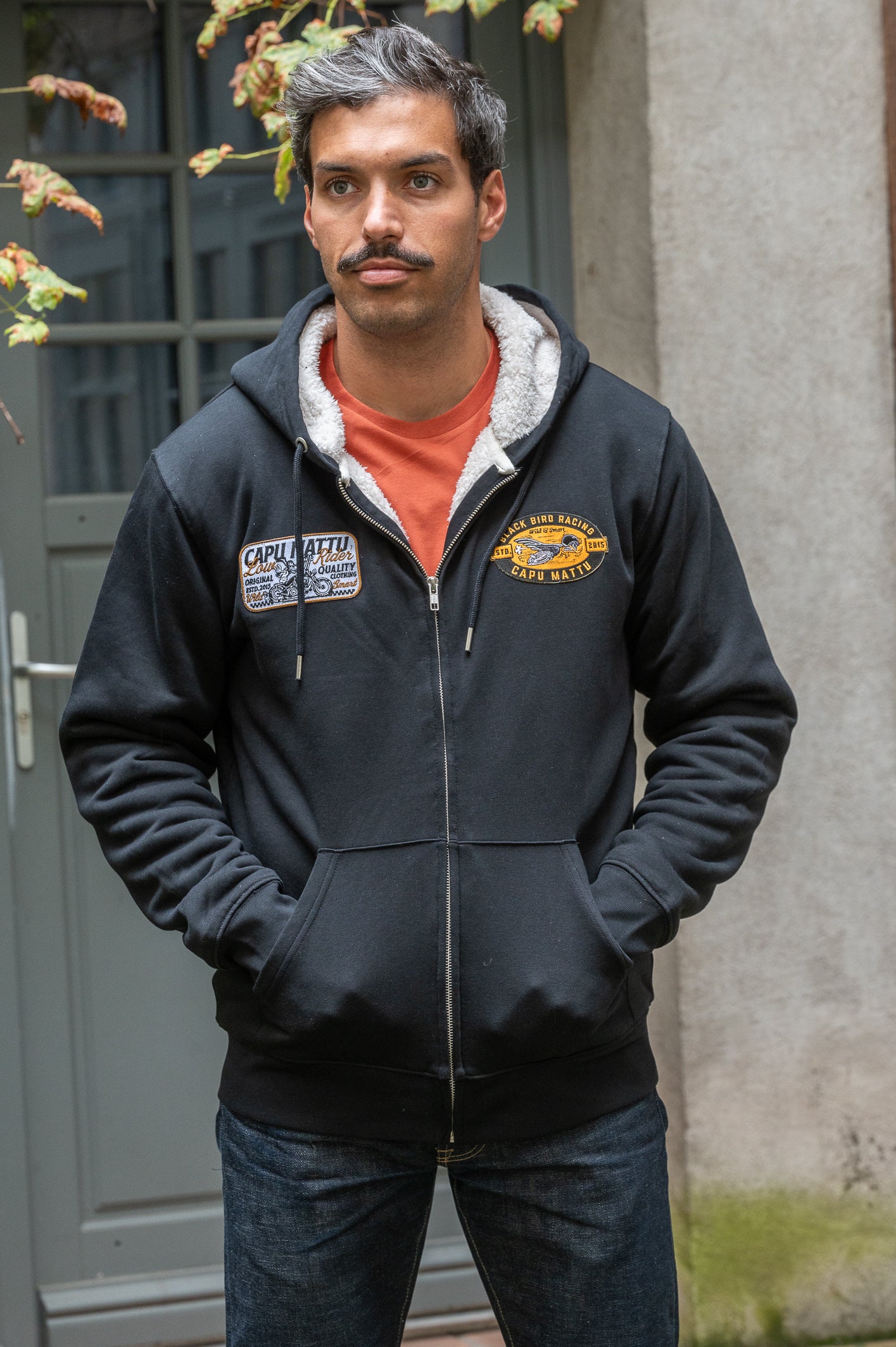 Sweat-shirt Zip Sherpa Racing Black