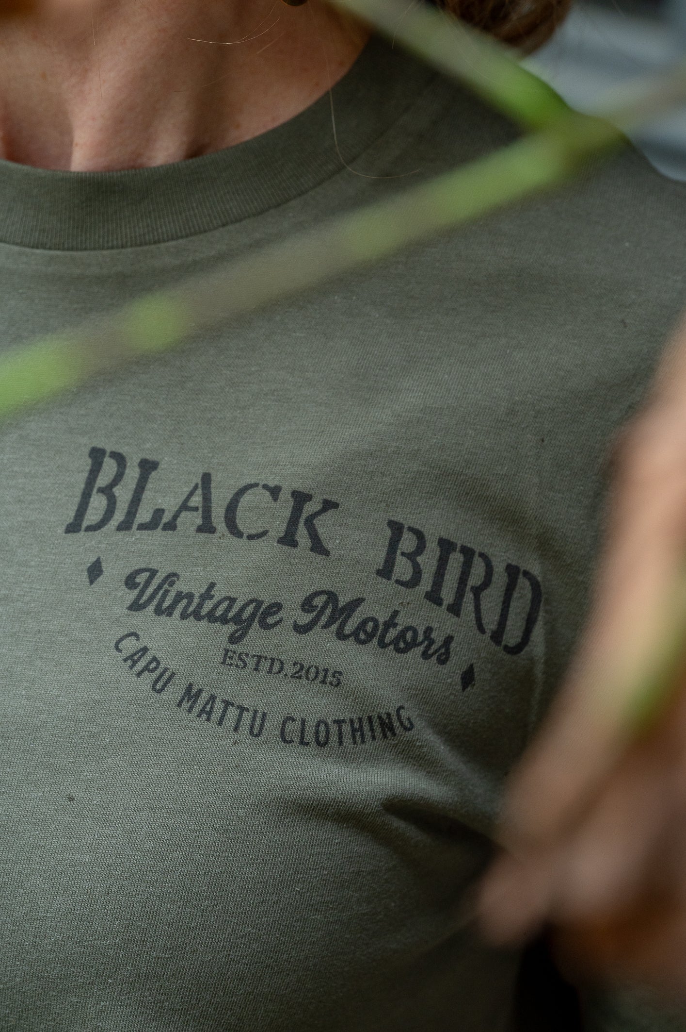 T-shirt Captain Black Bird Patché Kaki