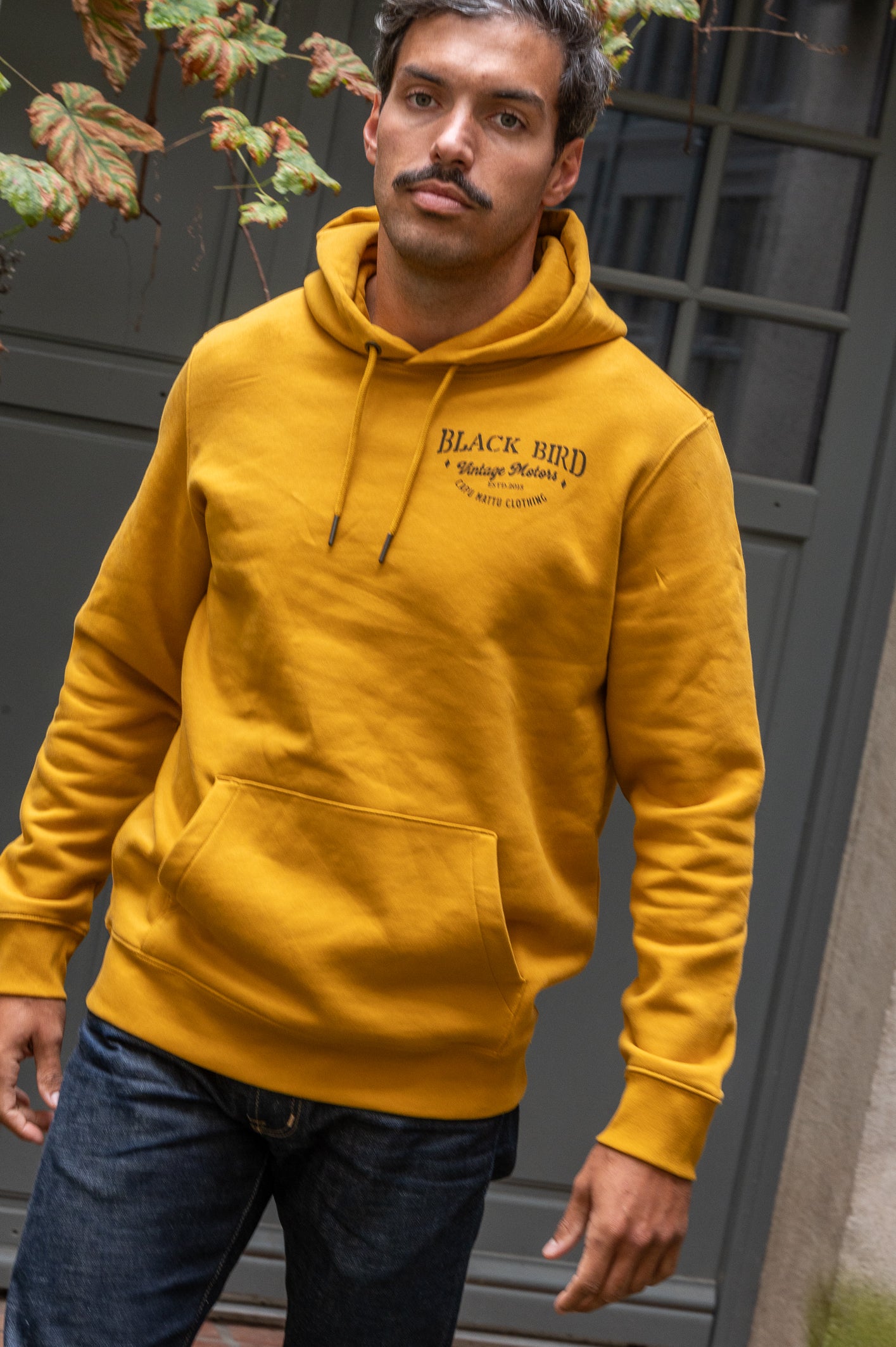 Sweat-shirt Captain Black Bird Patchwork matelassé Jaune
