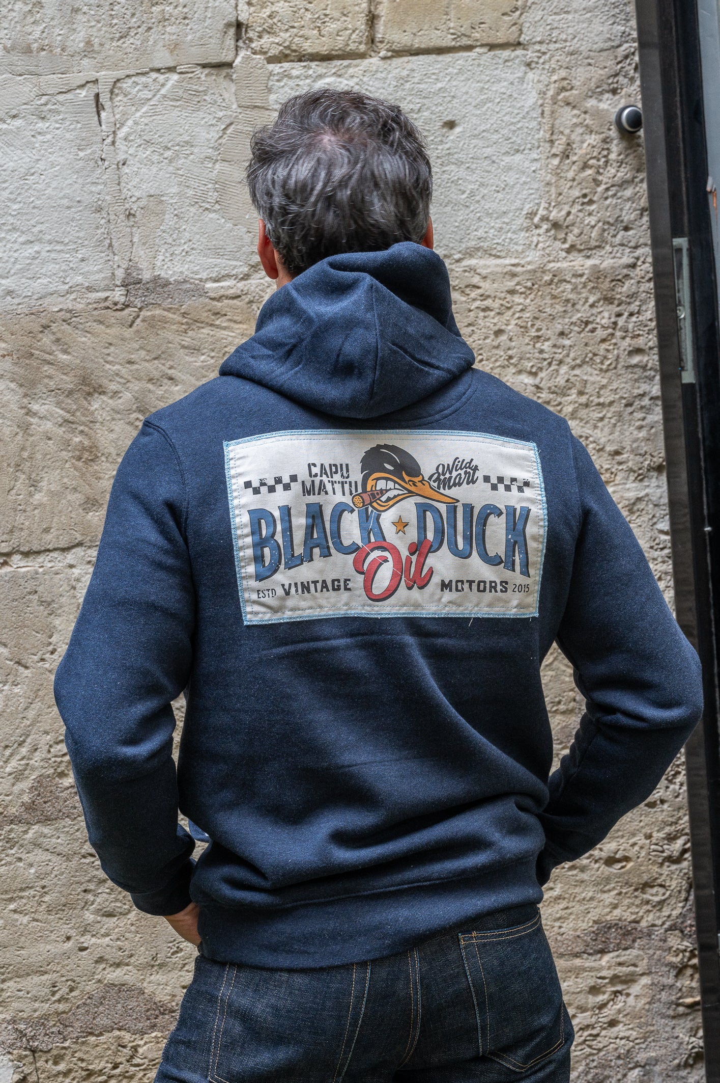 Sweat shirt Black Duck Oil Chiné Marine