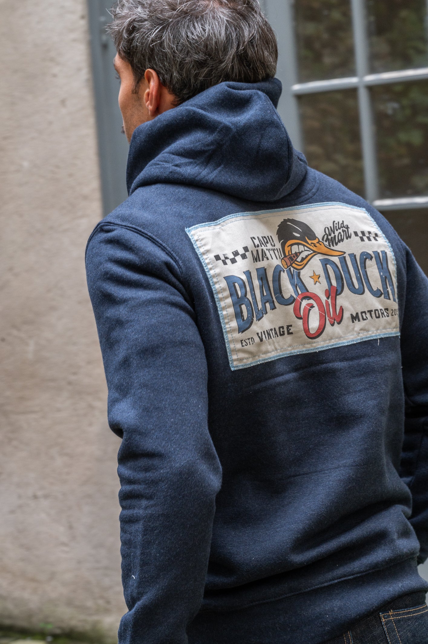 Sweat shirt Black Duck Oil Chiné Marine