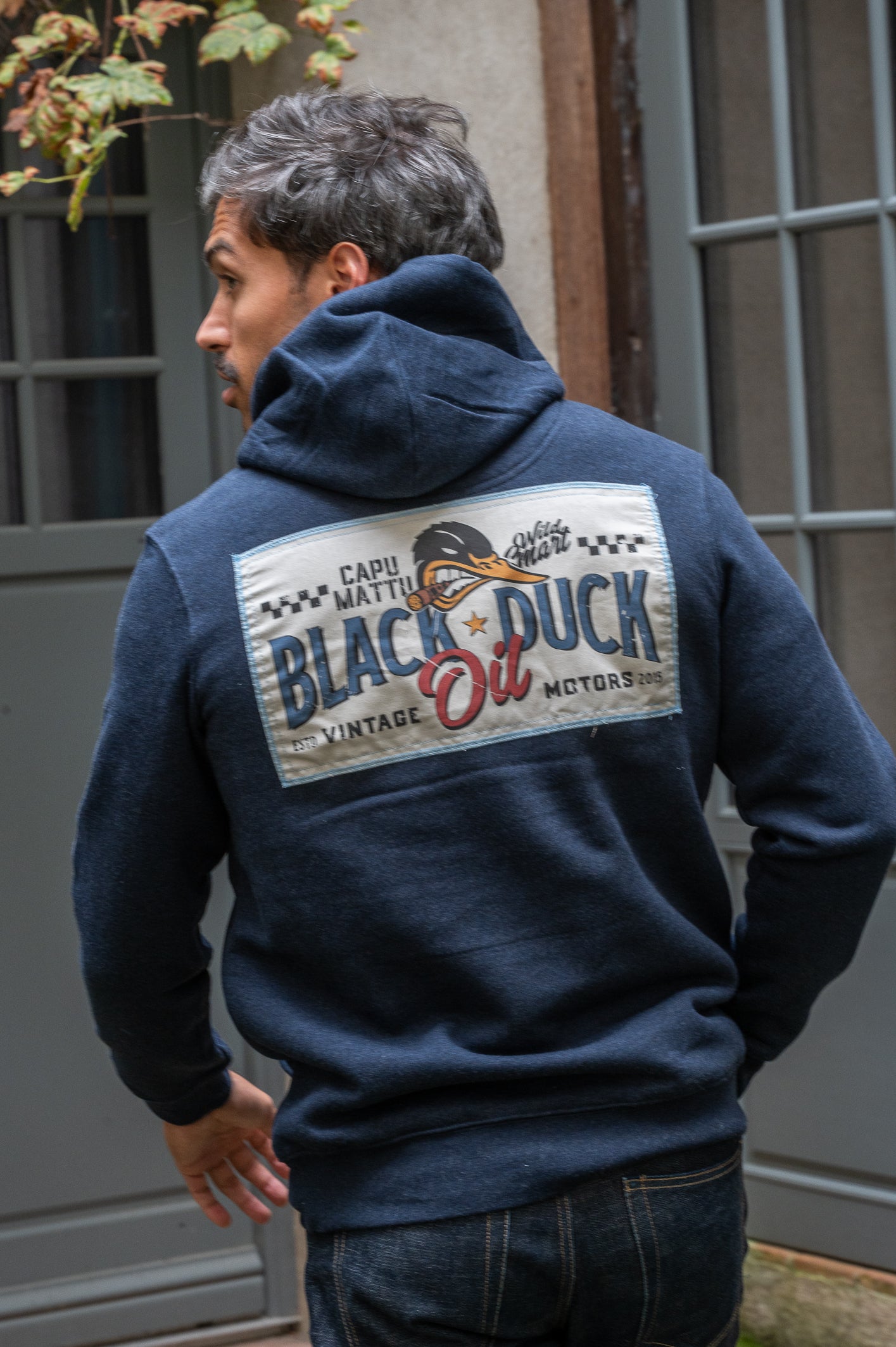 Sweat shirt Black Duck Oil Chiné Marine