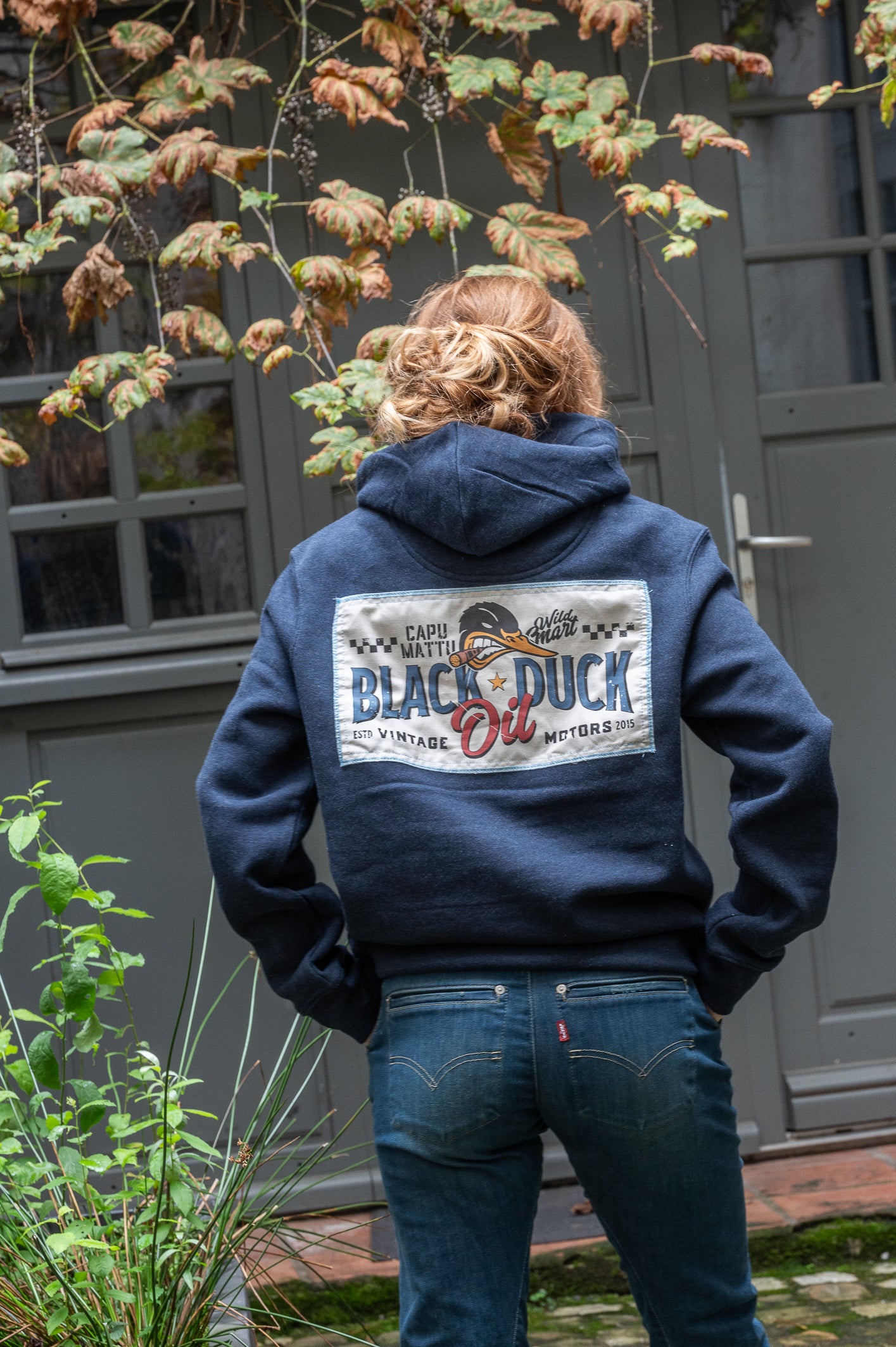 Sweat shirt Black Duck Oil Chiné Marine