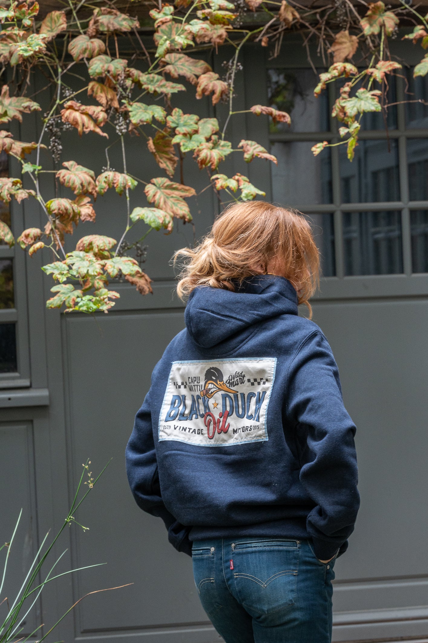 Sweat shirt Black Duck Oil Chiné Marine