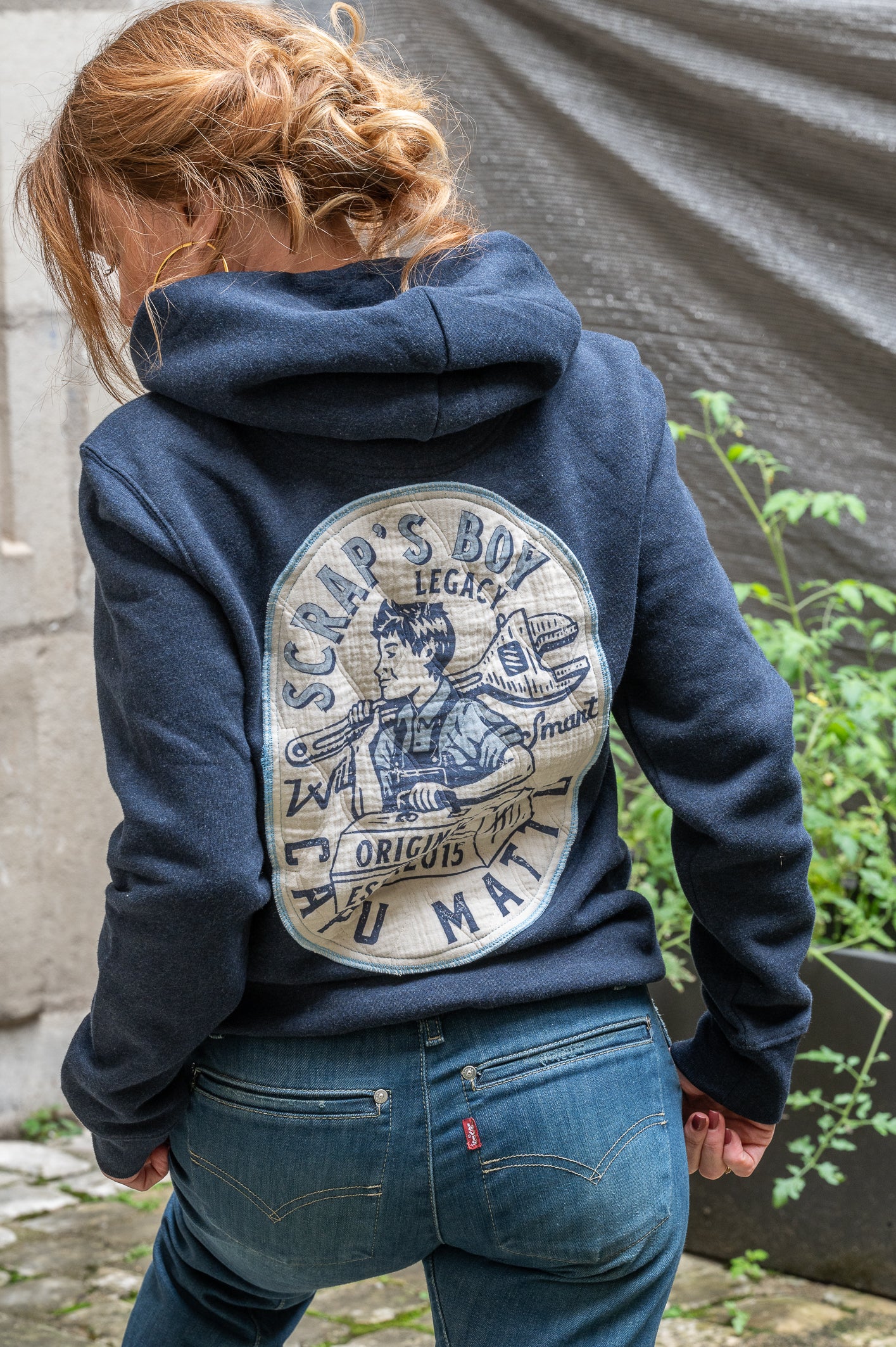 Sweat-shirt Scrap's Boy Patchwork matelassé