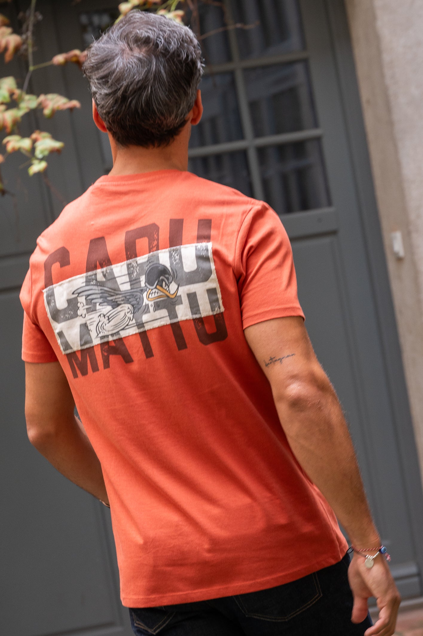 T-shirt Black Bird Racing Brique