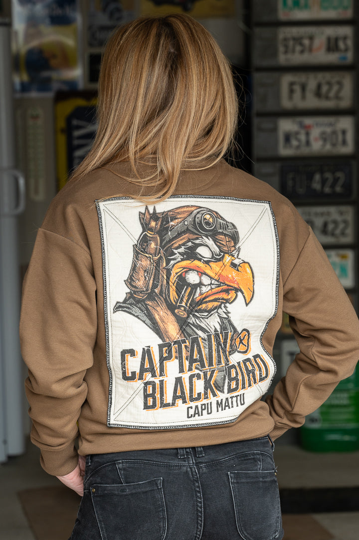 sweat shirt col rond capu mattu coton bio