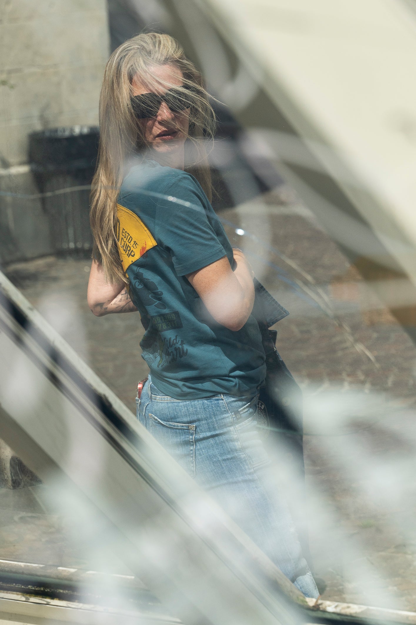 T-shirt Black bird Sparkle Bleu Gazer