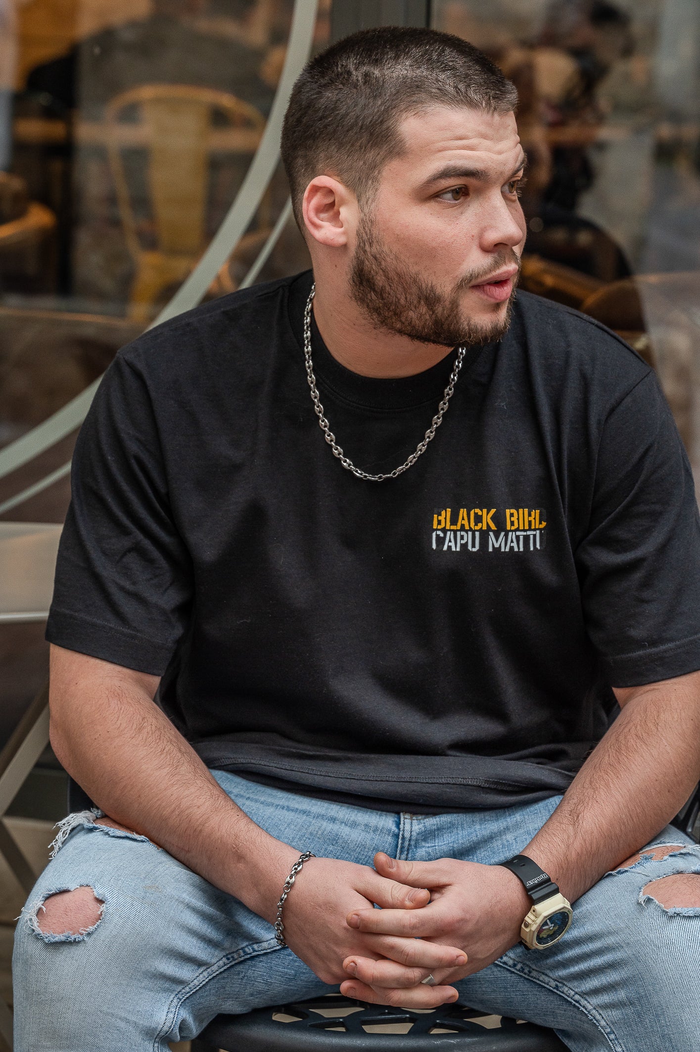 Tee-shirt Sweat Black Bird Supply