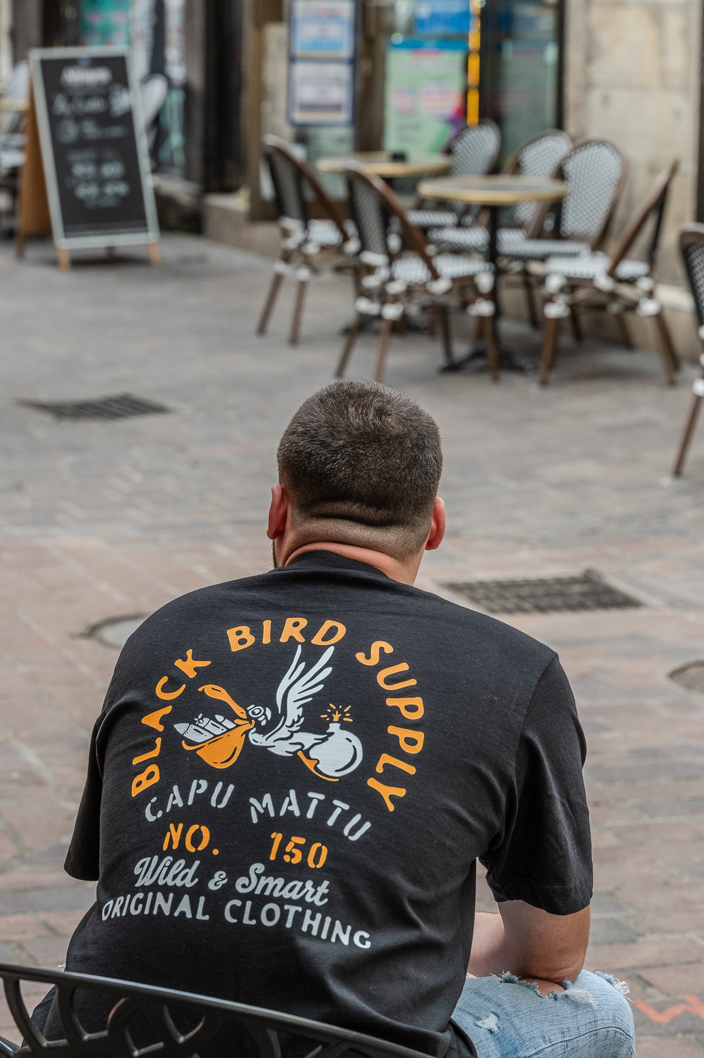 Tee-shirt Sweat Black Bird Supply