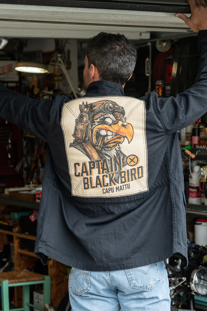 veste safari unisexe vintage capu mattu