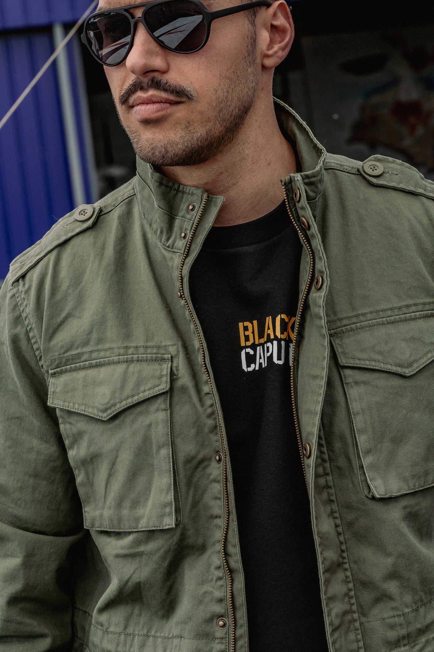 Veste militaire Black Bird Squadron Papy Boyington's Bastard
