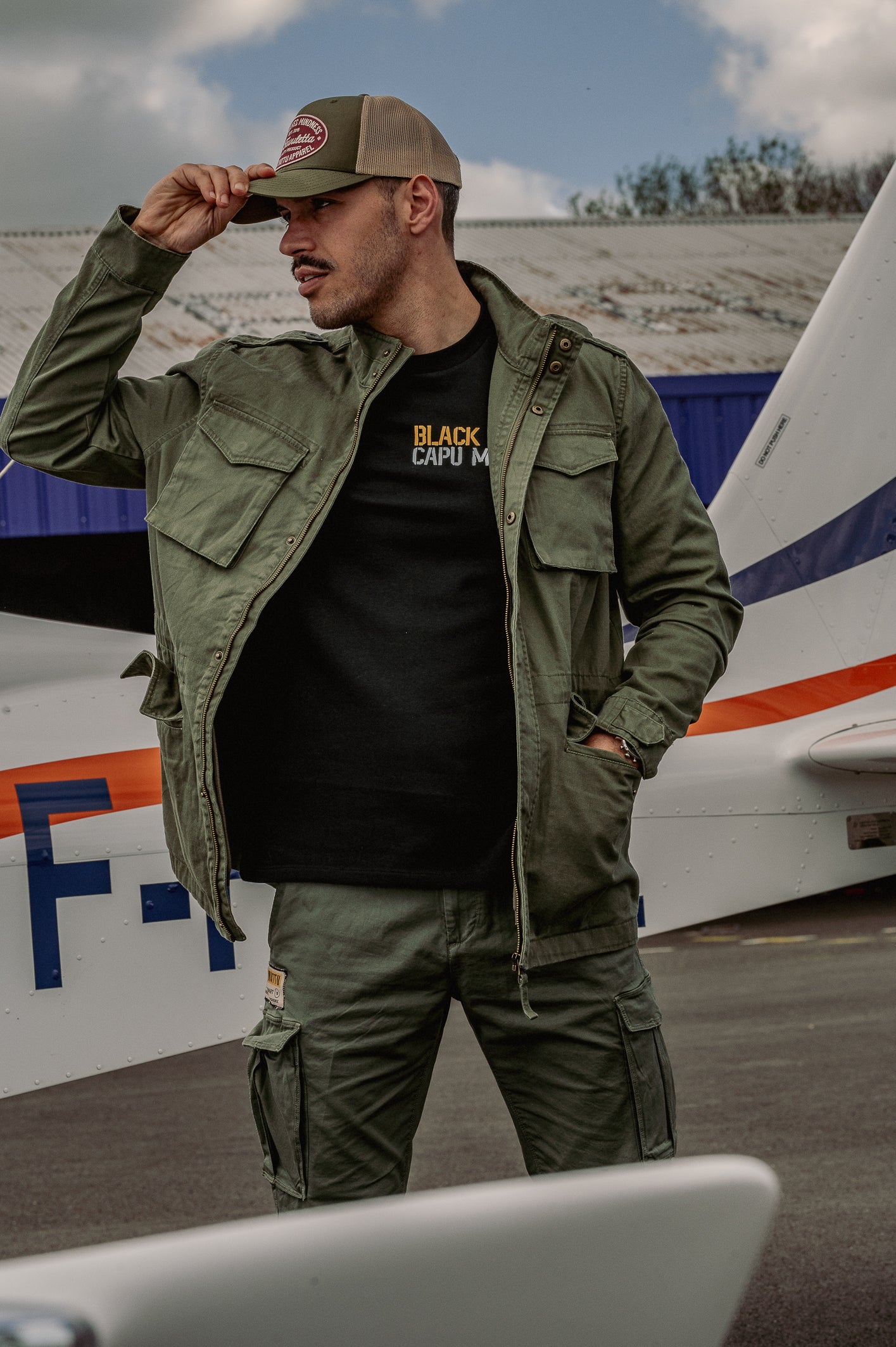 Veste militaire Black Bird Squadron Papy Boyington's Bastard