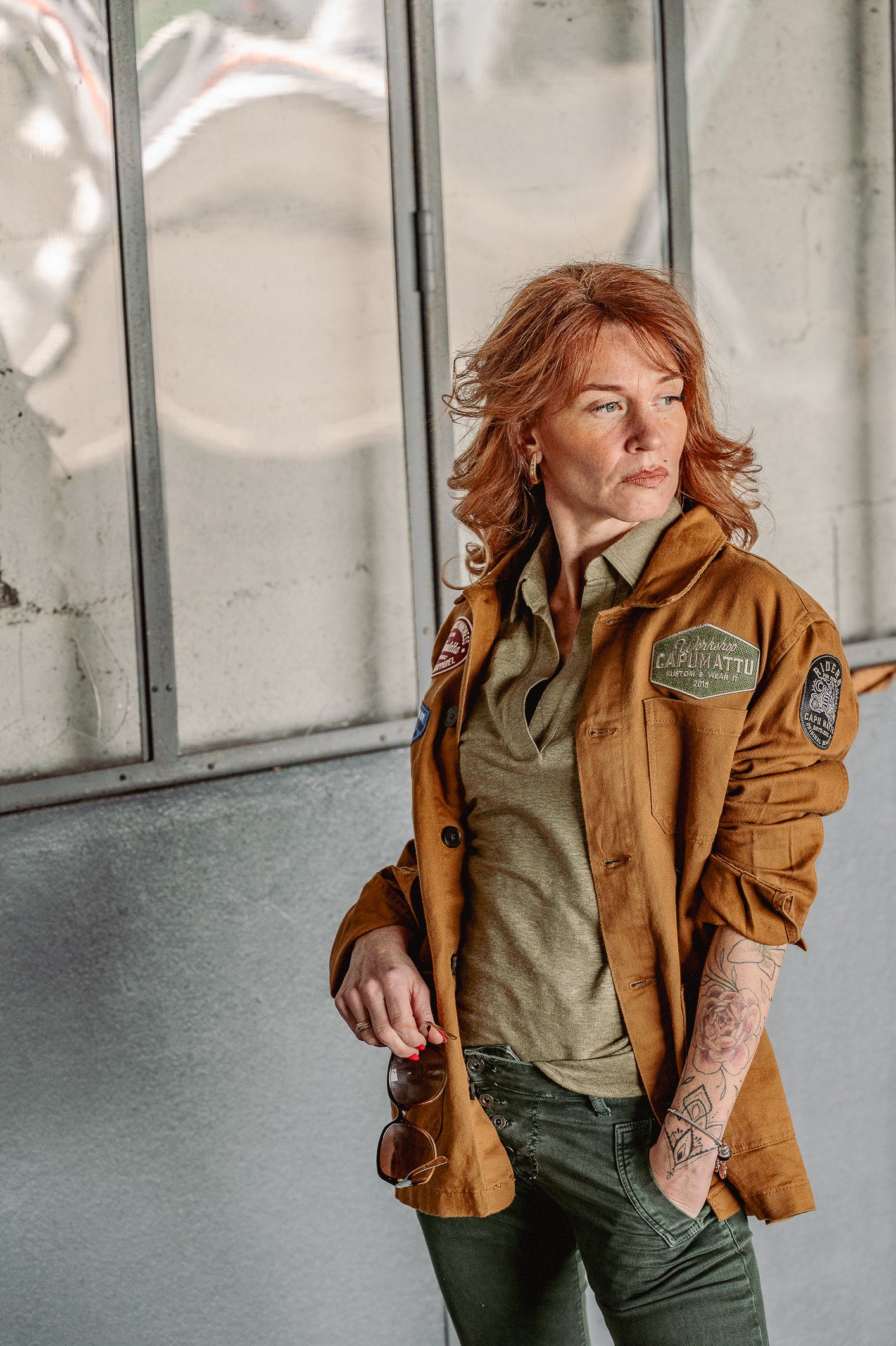 Veste Worker Camel Capu Mattu