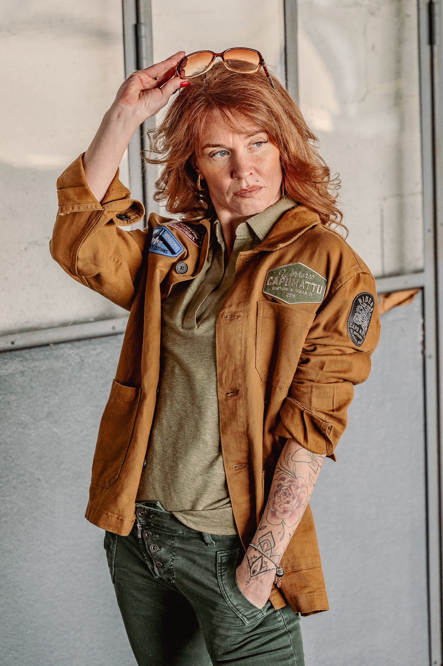 Veste Worker Camel Capu Mattu