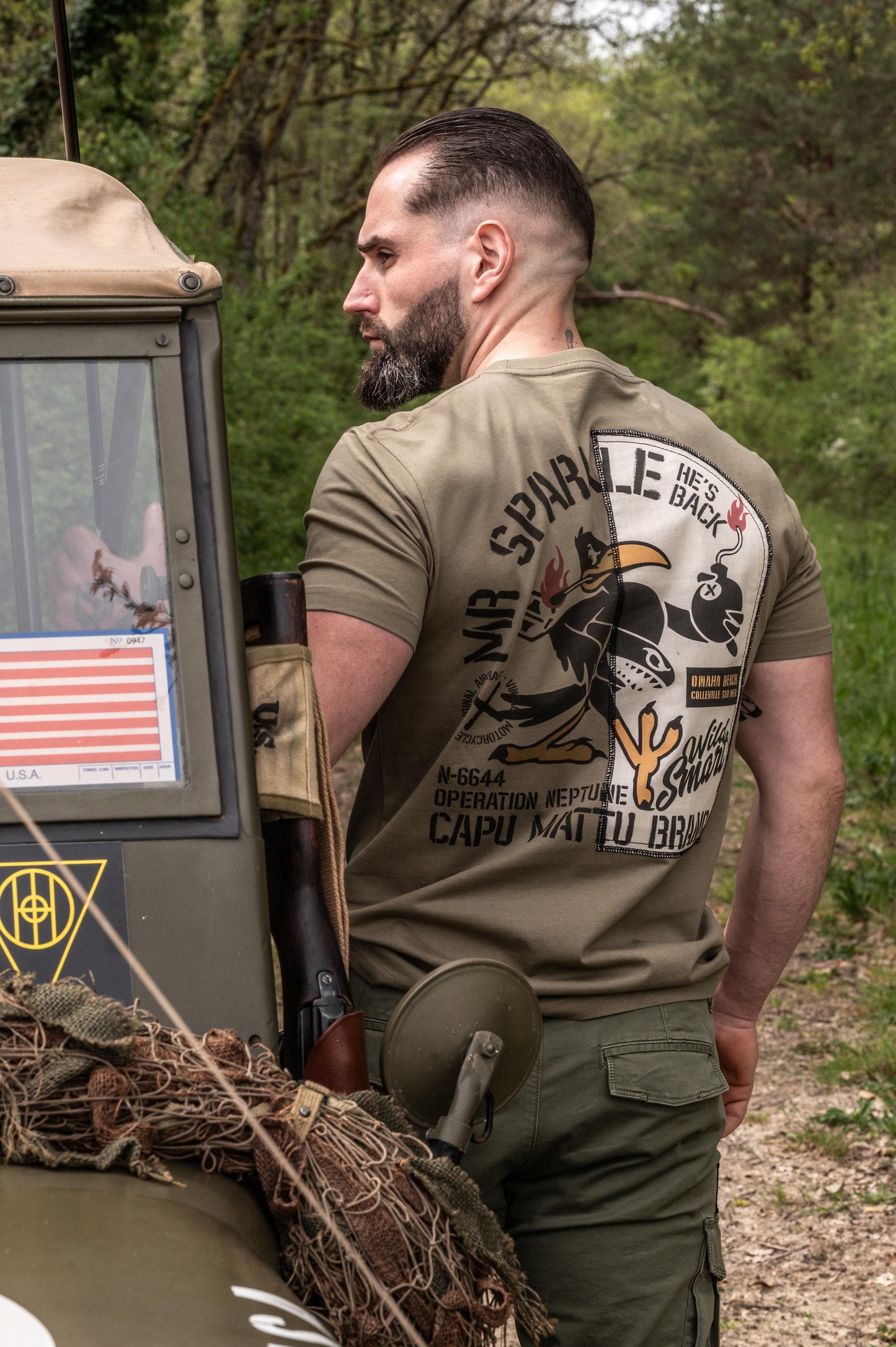T-shirt Mr Sparkle He's Back – Demi Patch – Nose Art D-Day | Capu Mattu Brand