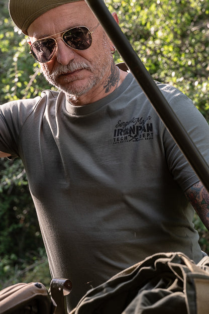 T-shirt Ironpaw “Custom & Hotrod” – Coton Bio GOTS – Kaki