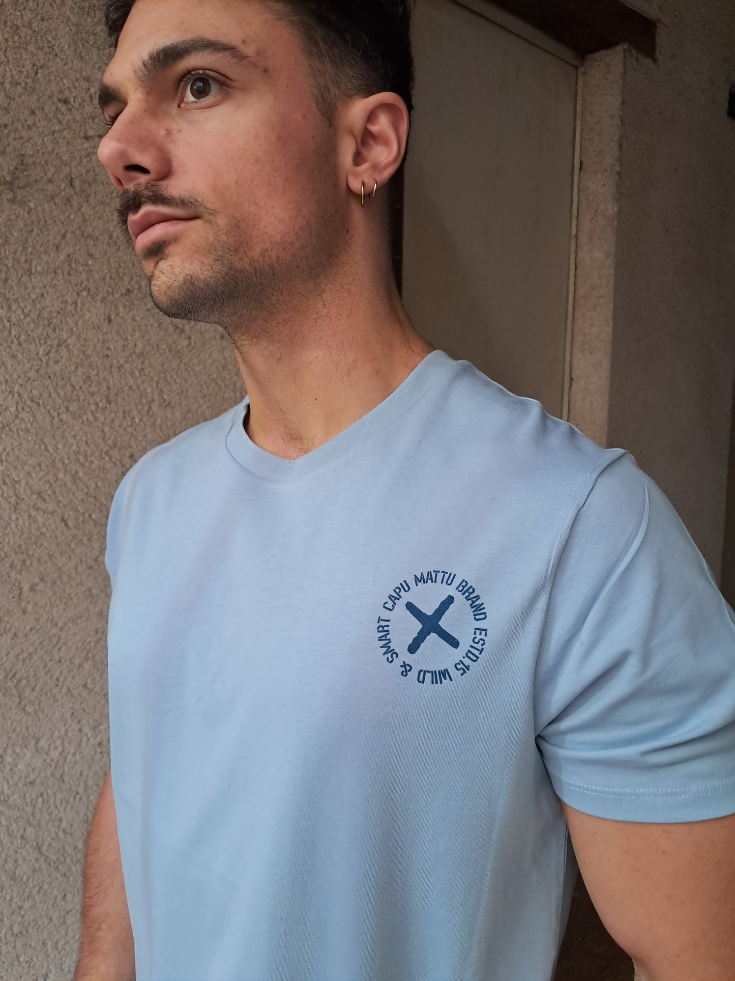 T-shirt Saddle Bronc blue