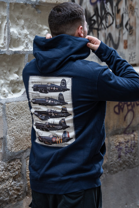 Sweat Capuche – Hommage au F4U Corsair & Papy Boyington