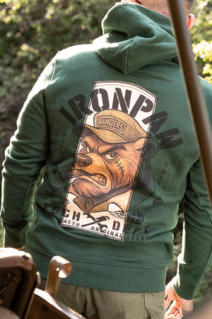 Sweat à capuche Ironpaw Vert Forêt Capu Mattu