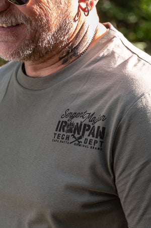 T-shirt Ironpaw “Custom & Hotrod” – Coton Bio GOTS – Kaki