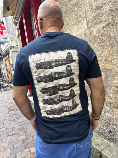 T-shirt Bio Corsaire Bleu Marine – Collection Iconic War – Capu Mattu