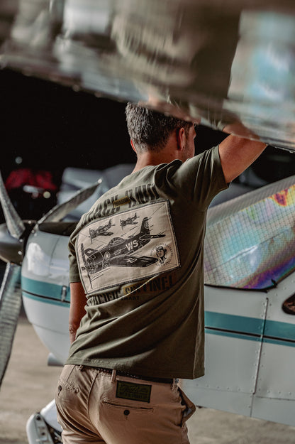 Tee-shirt Black Bird Squadron Patchwork Crème