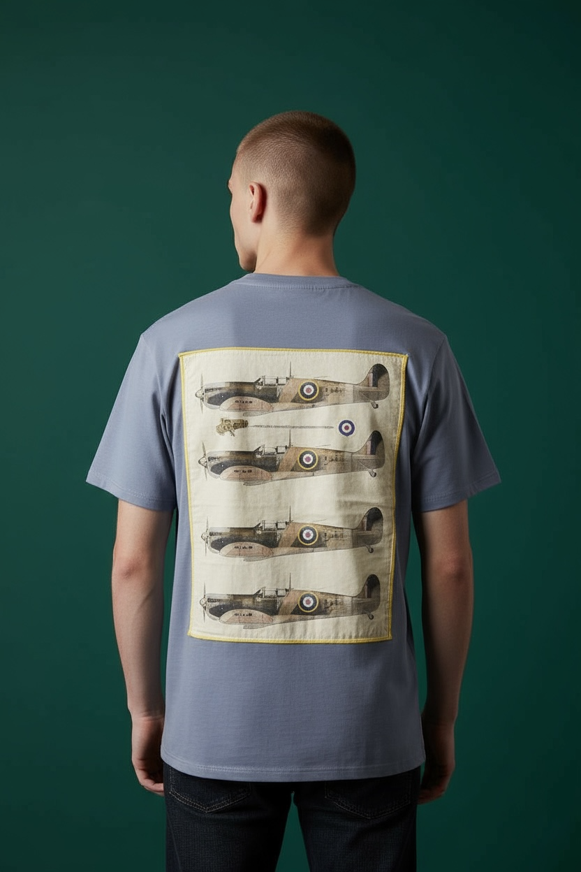 T-Shirt Spitfire – bleu Minerale – Capu Mattu