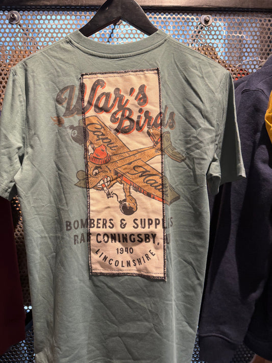 T-Shirt War's Bird Green Moss Patch