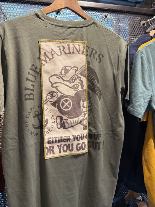 T-shirt Blue Mariners Croco Kaki Patch