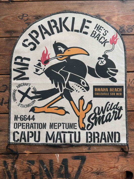 Patch XL Mr Sparkle – D-Day Edition | Print & Stitch Capu Mattu 35X40cm